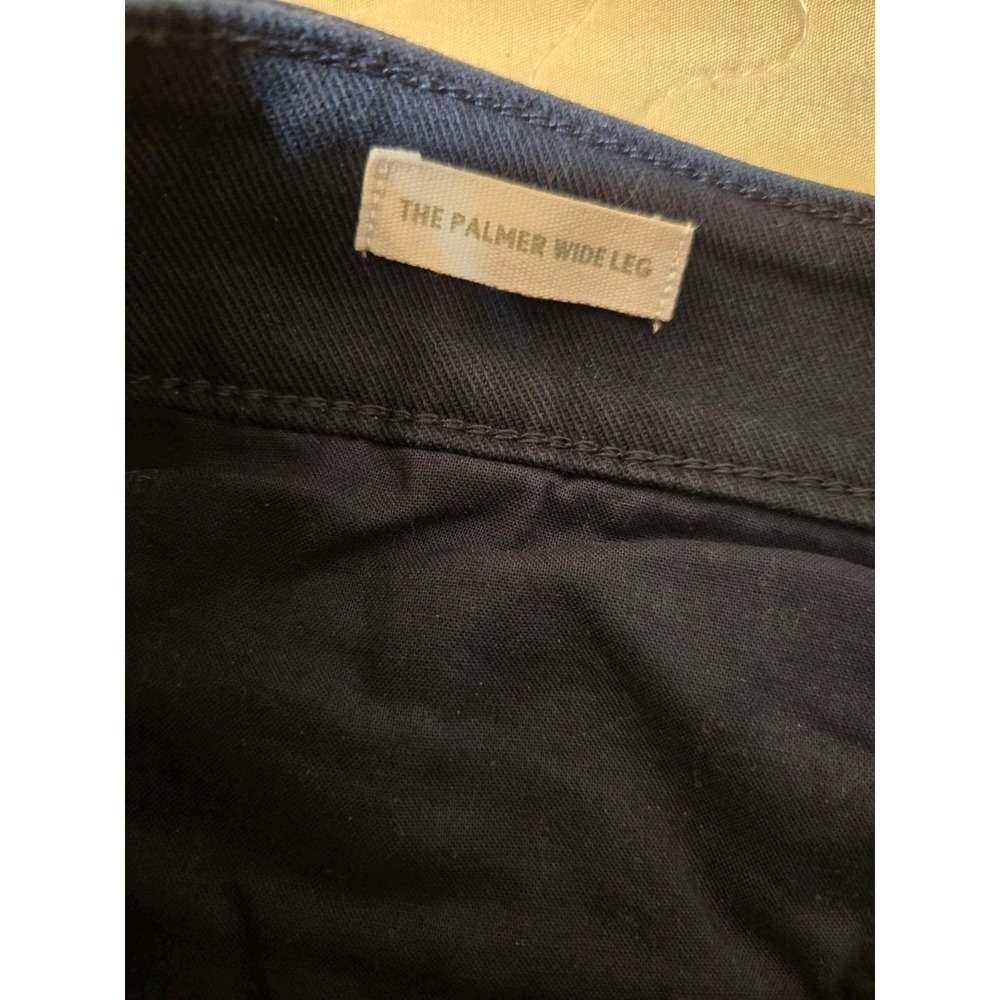 LOFT Palmer Wide Leg High Rise Pants W Patch Pockets Navy Blue 6 (30x31.5) - Picture 6 of 9